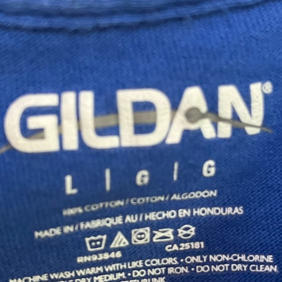 Disney Gildan Blue Short Sleeve Tee with DNA Graphic. L.   Z2 - Picture 3 of 4